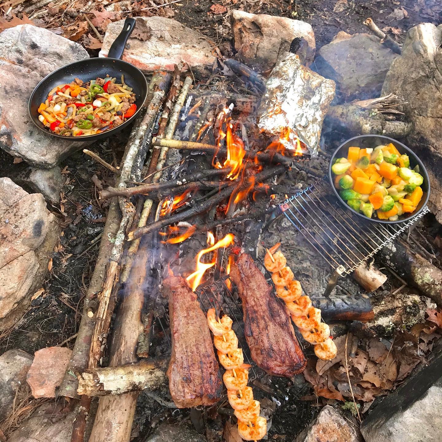 cooking in campfire