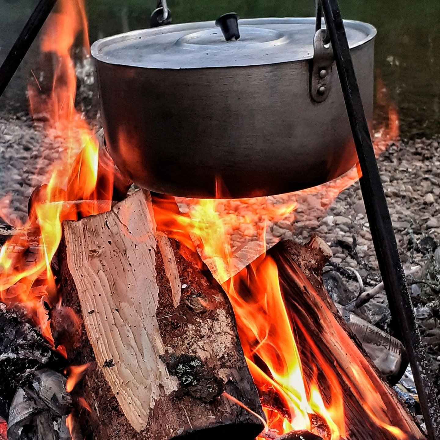 pot over campfire