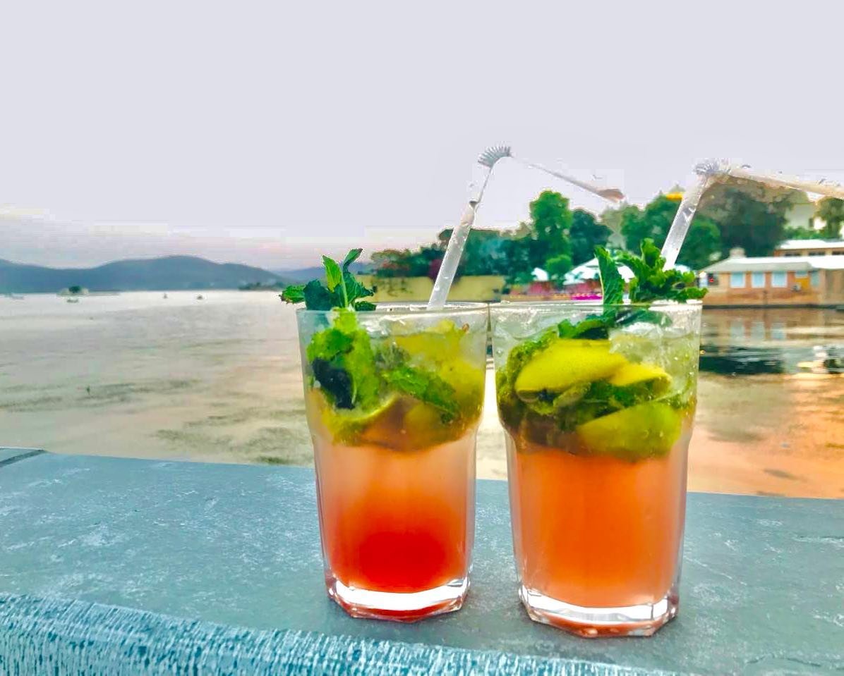 two glasses of Sunrise Mocktails