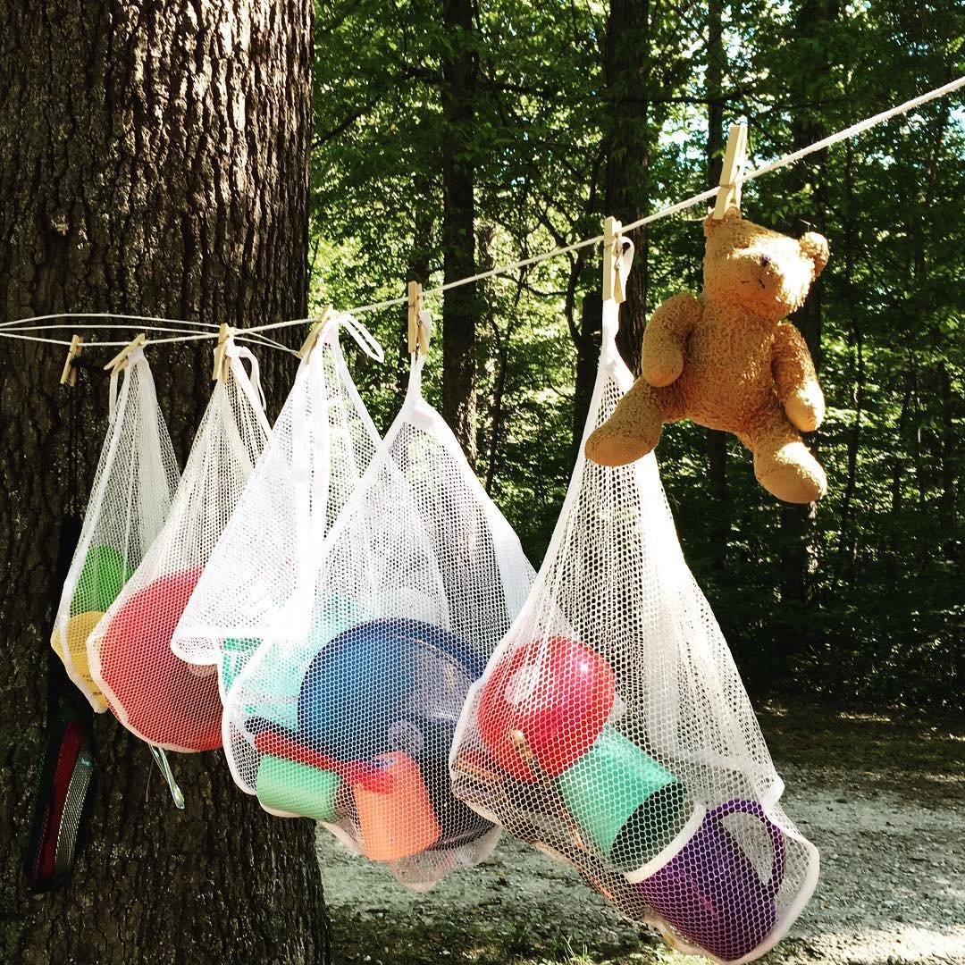 drying utensils in mesh bags
