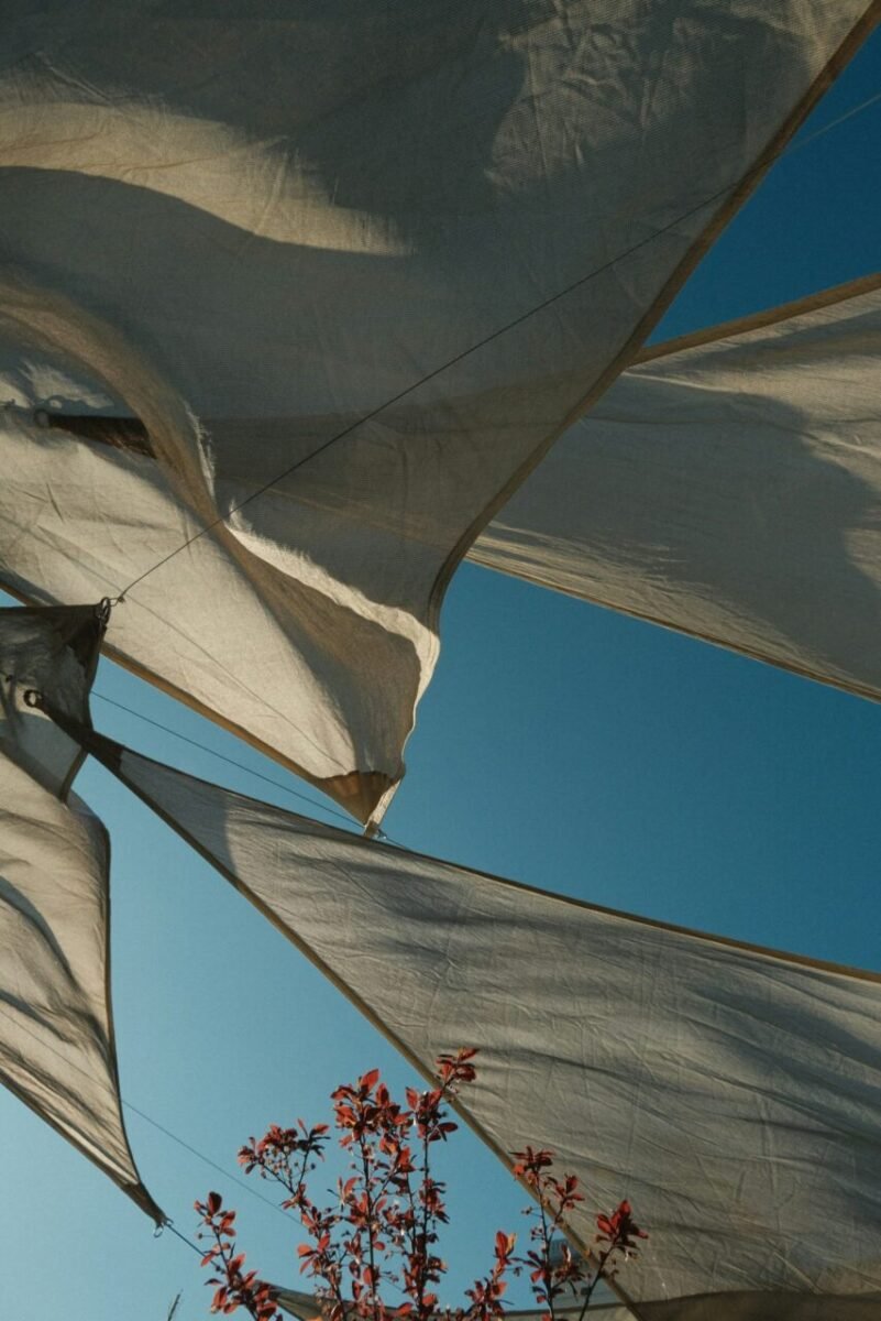 air-drying tent outdoors